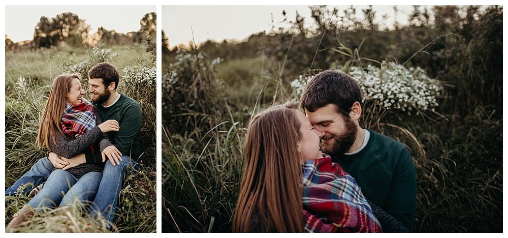 engagement session in the woods of lancaster pa