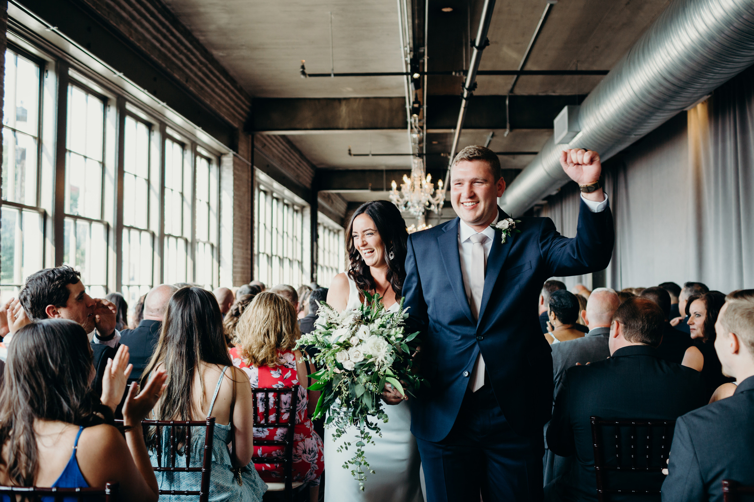 modern industrial wedding at the bond in york pa